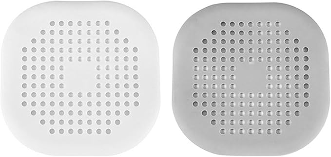 Kitchen Sink Filter Strainer Shower Drain Hair Catchers Hair Stoppers Sink Mesh Bathtub Trough Filter Bathroom Accessories(1 White 1 Gray)