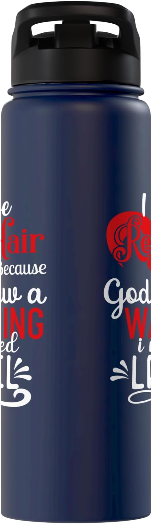 i have red hair because god knew i needed a warning label Stainless Steel Insulated Water Bottle