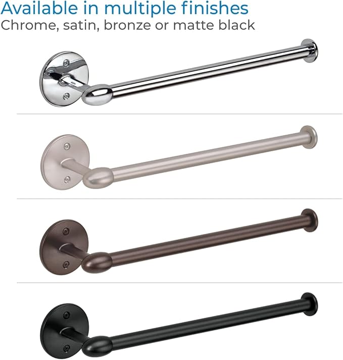 iDesign Orbinni Wall Mounted Metal Paper Towel Holder, Roll Organizer for Kitchen, Bathroom, Craft Room, Set of 1, Bronze (Pack of 2)