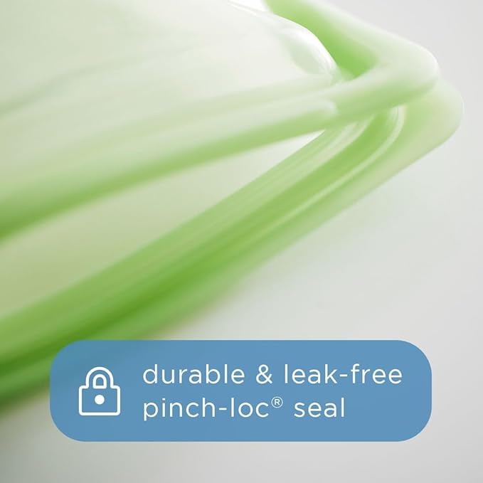 Stasher Silicone Reusable Storage Bag, Snack Bag, Reusable Freezer Bags, Microwave, Dishwasher, Oven Safe, Sous Vide, Premium Lunch Container, Eco Friendly, Leak-free, Food Storage Bags, 12 oz, Aqua | Reusable Food Bag