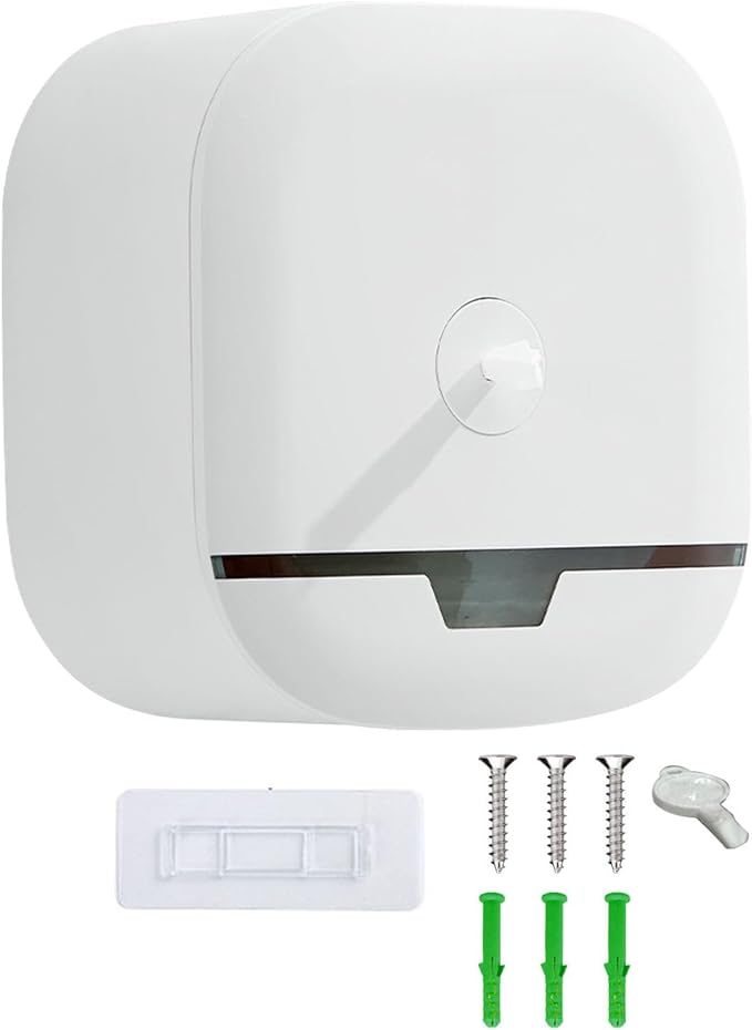 Luocute Wall Mount Paper Towel Dispenser, ABS Plastic Rustproof Scratch Proof with Lock, Large Capacity Hand Towel Holder for Bathroom Kitchen Office Public Places (White)