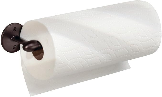 iDesign Steel Wall Mount Paper Towel Holder, The Orbinni Collection – 3.30" x 13.15" x 2.50", Bronze