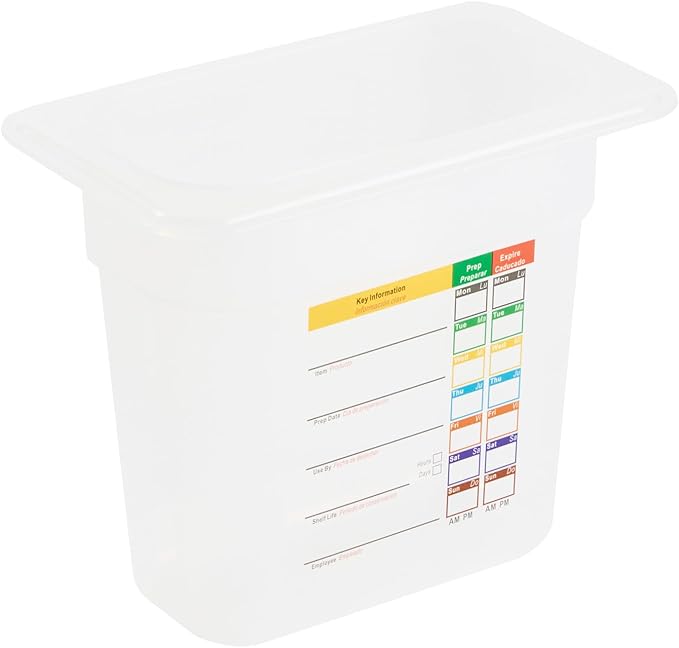 Restaurantware Food Storage Container 10 Pack of 6.8 x 4.2 x 5.9 Inches Plastic Stackable Storage Box White Reusable Label Container Dishwasher Safe For Restaurants And Kitchens