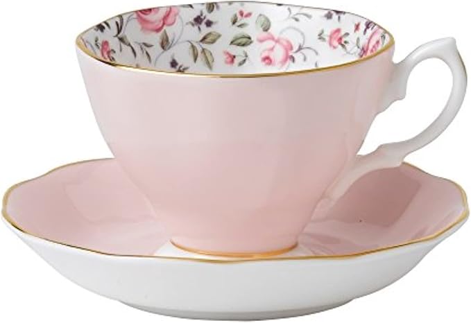 Royal Albert Rose Confetti Teacup & Saucer Set