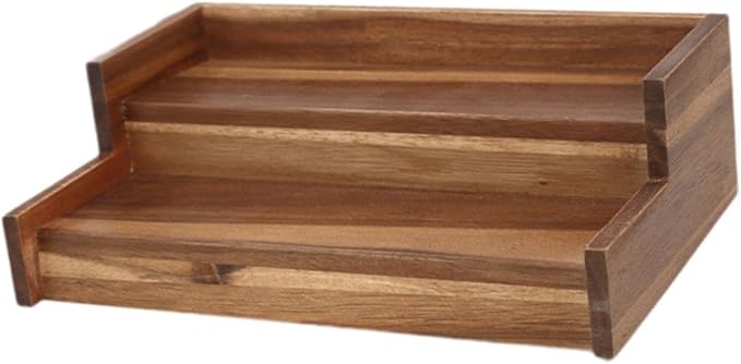 Wooden Display Riser Shelf, Showcase Fixtures, Product Stand for Cupcake Buffets