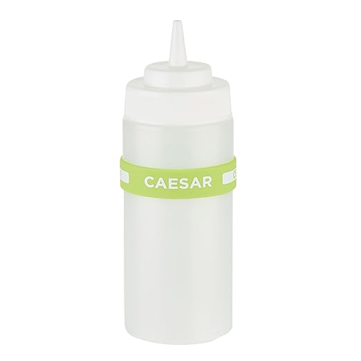 Restaurantware Silicone Squeeze Bottle Band 10 Count 2.75 Inch Dishwasher Safe Condiment Identification Band, Caesar Green Non-Slip Label Band for Condiment Labeling at Restaurants, Food Trucks
