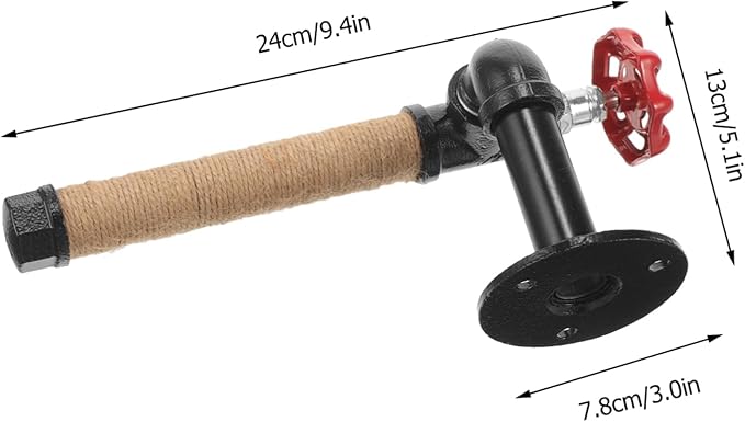 Operitacx 3pcs Wall-Mounted Paper Towel Holder Rustic Iron Construction Multi-Functional Towel Dispenser for Kitchen and Bathroom Storage