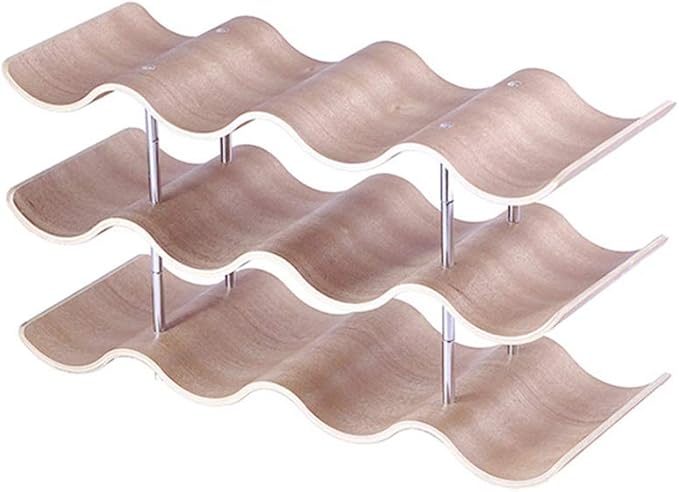 Wine Racks Wine Rack for Kitchen Countertops Countertops Tea Wine Beer Soda Pop Stackable Elegant French Style Wine Rack (Color : 2 Layer Size : Free Size)