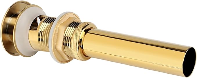 Sink Drain Brass Sink Drain Drain without Overflow Hole Golden Used for Kitchen and Bathroom
