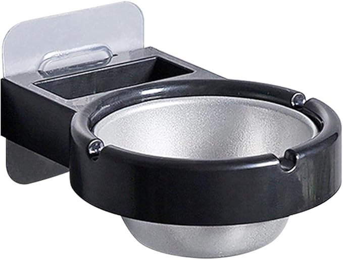 Ascher Wall Ashtray, Punch-Free Ashtray with Suction Cup Toilet Hanging Bathroom Kitchen Bar Storage Cup Cigarette Tool Box
