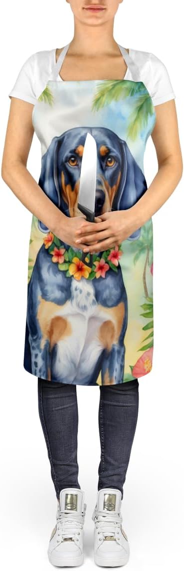 Caroline's Treasures Bluetick Coonhound Luau Apron Cooking Kitchen Server Baking Crafts Gardening for Adult Women Men, Unisex, Large, Multicolor