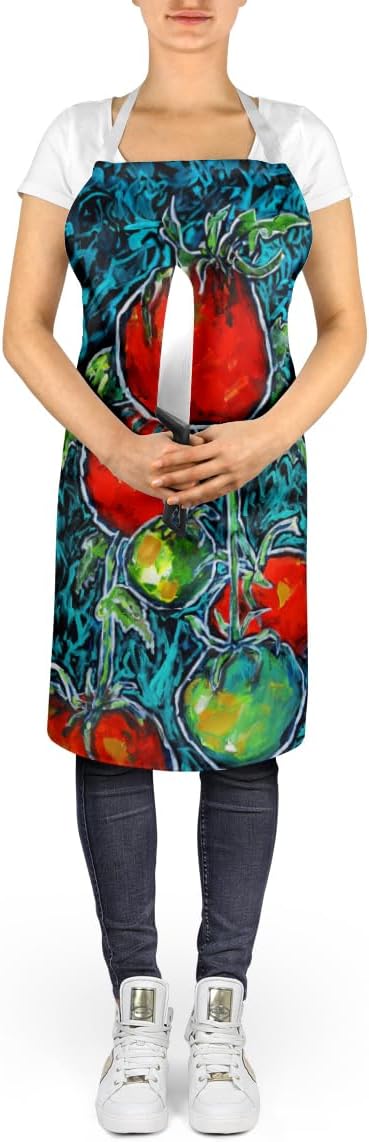 Caroline's Treasures Maters Tomatoes Apron Cooking Kitchen Server Baking Crafts Gardening for Adult Women Men, Unisex, Large, Multicolor
