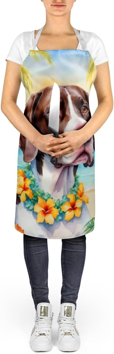 Caroline's Treasures Pointer Luau Apron Cooking Kitchen Server Baking Crafts Gardening for Adult Women Men, Unisex, Large, Multicolor
