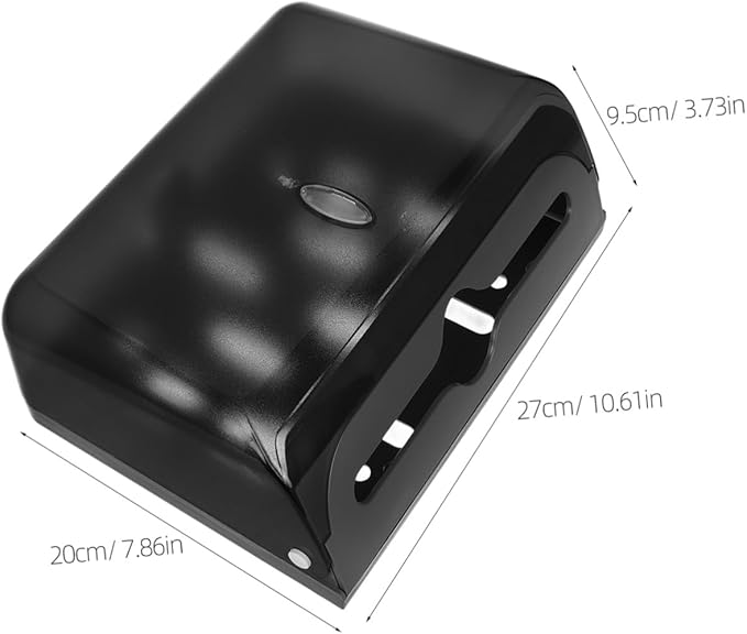 Cabilock Wall-Mounted Tissue Dispenser for Bathroom and Kitchen No Drilling Paper Towel Holder Storage Box Sturdy Plastic Suitable for Home and Commercial Use