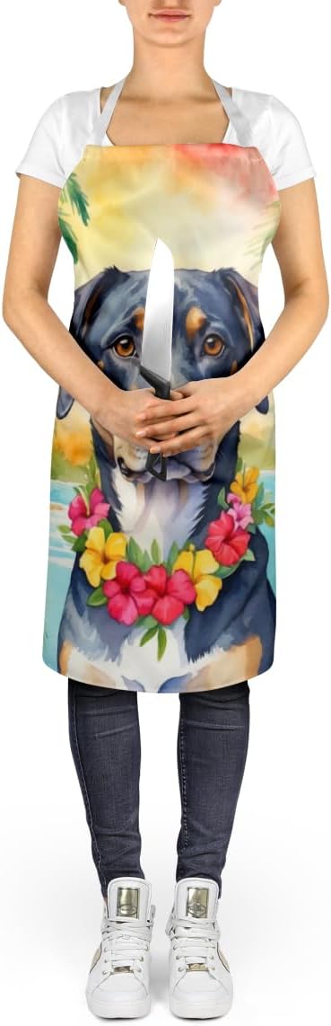 Caroline's Treasures Catahoula Luau Apron Cooking Kitchen Server Baking Crafts Gardening for Adult Women Men, Unisex, Large, Multicolor