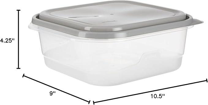 GoodCook EveryWare Extra Large Square Food Storage Container, 2 Pack, BPA Free