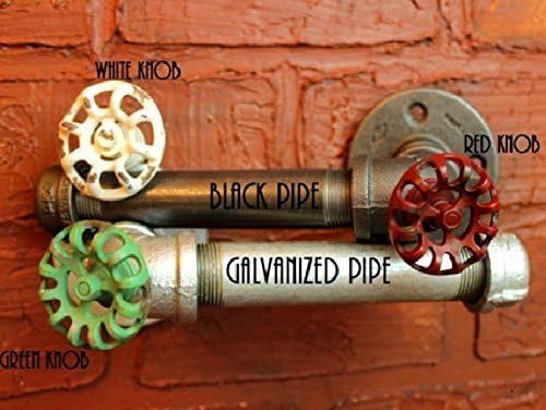 Paper Towel Holder - Industrial Pipe Steampunk kitchen towel holder, Metal industrial black pipe, Kitchen decor, Kitchen fixture, Towel bar