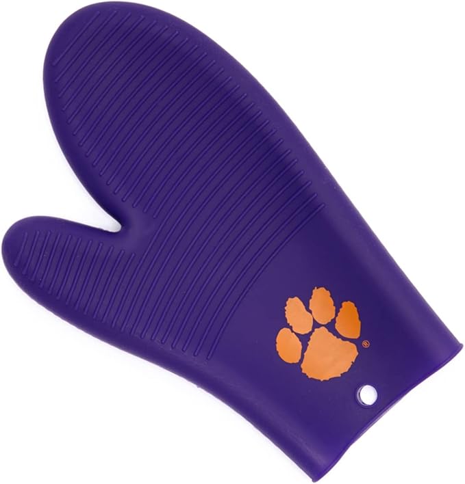 MasterPieces Game Day FanPans - NCAA Clemson Tigers - Team Logo Silicone Grill Glove / Oven Mitt, Dishwasher Safe