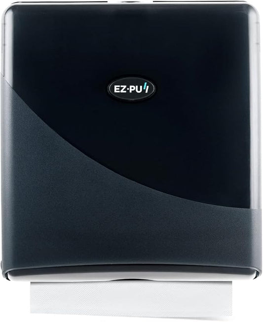 EZbrnd Wall Mount SLIMFOLD Hand Towel Dispenser for Kitchen/Washroom/Office/RV/Airbnb, Pearl Black, 3210B-EZ