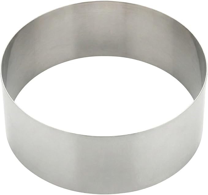 Restaurantware 5 x 2.4 Inch Baking Ring 1 Round Cake Ring - Oven-Ready Freezable Stainless Steel Ring Mold Dishwashable For Cooking Or Baking