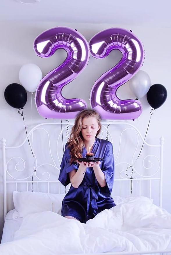 Numbers 24 Balloons, 42 Balloons, 24th Purple Party Decorations 40 In Big 42nd for Girl Boys Engagement, Wedding, Celebration Party, Graduations, Photo Shoot