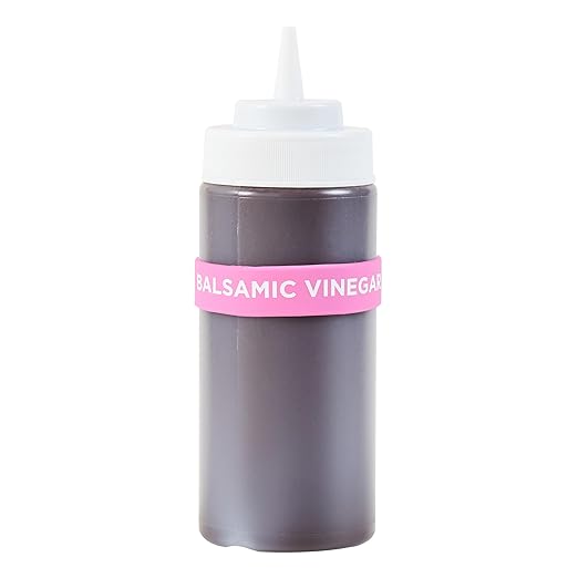 Restaurantware Silicone Squeeze Bottle Band 10 Count 2.75 Inch Dishwasher Safe Condiment Identification Band, Balsamic Vinegar Purple Non-Slip Band for Condiment Labeling at Restaurants, Food Trucks