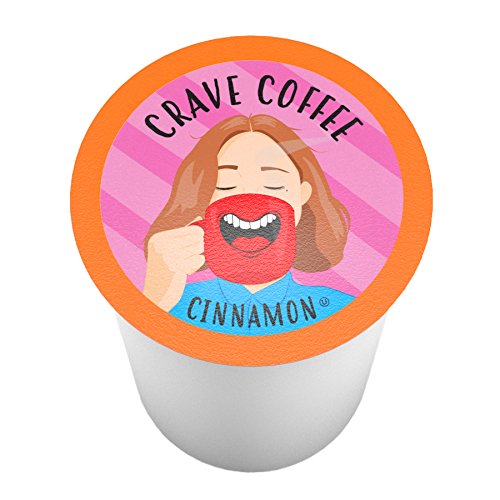 Crave Beverages Flavored Coffee Pods Compatible with 2 K-Cup Brewers, Single Serve Cinnamon, 40 Count