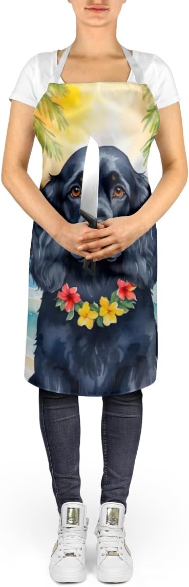 Caroline's Treasures Cocker Spaniel Luau Apron Cooking Kitchen Server Baking Crafts Gardening for Adult Women Men, Unisex, Large, Multicolor