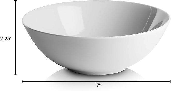 10 Strawberry Street Simply White 7" Coupe Cereal Bowl, Set of 6