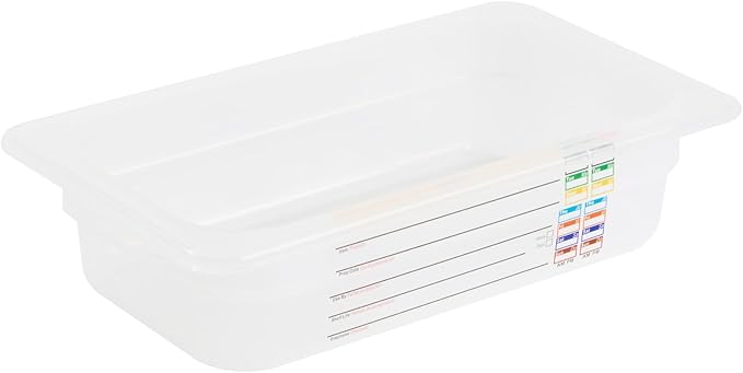 Restaurantware Food Storage Container 10 Pack of 10.3 x 6.2 x 2.5 Inches Plastic Stackable Storage Box White Reusable Label Container Dishwasher Safe For Restaurants And Kitchens