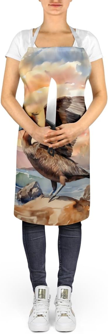 Caroline's Treasures Pelican Apron Cooking Kitchen Server Baking Crafts Gardening for Adult Women Men, Unisex, Large, Multicolor
