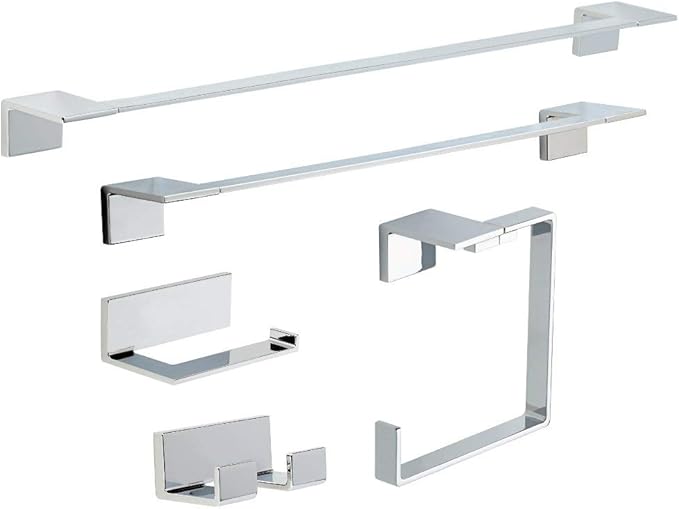 Delta Vero (1-Pack) Toilet Paper Holder Polished Chrome Tissue Roll Holder for Bathroom Organization and Storage Single Post Toilet Tissue Holder Wall Bathroom Accessories 77750