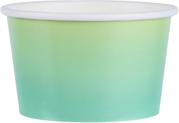 Restaurantware Ice Cream Cups 200 Pack of 8 oz Leak-Resistant Disposable Dessert Bowl Frozen Yogurt Cup Round Paper Container For Cold And Hot Desserts