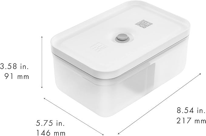 ZWILLING Fresh & Save Plastic Lunch Box, Airtight Food Container, Meal Prep, BPA-Free, Grey, Semitransparent - Large