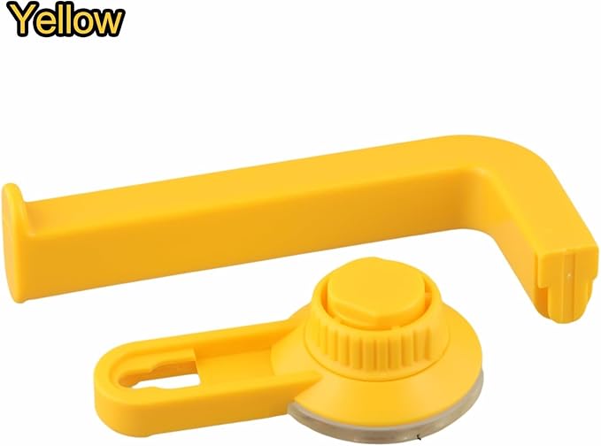 Punch-Free Paper Towel Holder, 10x14.5cm Wall-Mounted Toilet Roll Dispenser with Strong Suction Cup, ABS Material Bathroom Storage Organizer for Kitchen and Restroom(Yellow)
