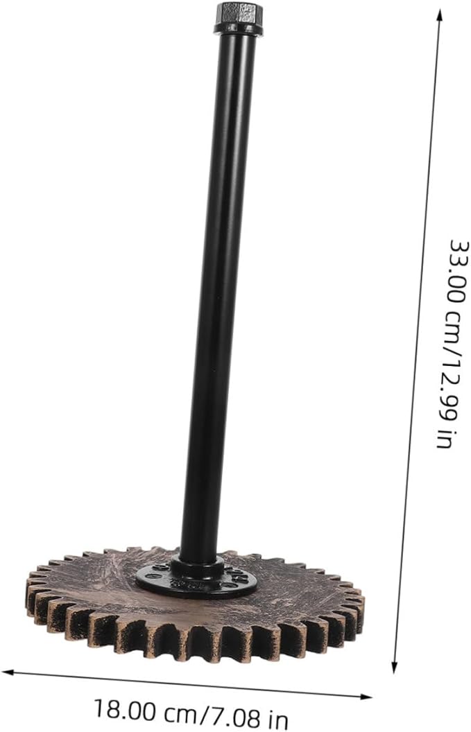 Tofficu Rustic Industrial Black Iron Paper Towel Holder Vintage Pipe Design for Kitchen Bathroom and Restaurant Easy Installation Compact Space-Saving Storage