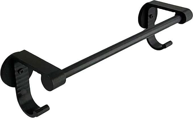 Magnetic Towel Bar with 2 Hooks for Kitchen Tongs Holder Oven Gloves Storage,Towel Holder Towel Hook Hanger for Fridge, Kitchen Stove, Oven, Dishwasher, Sink Laundry Washing Machine, Black