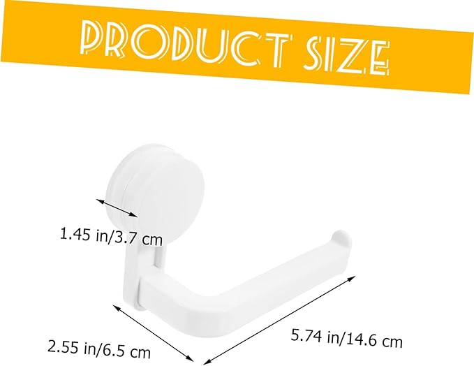 Unomor Modern Vacuum Suction Cup Toilet Tissue Holder Wall Mount Paper Roll Organizer No Drill No Tool Install Bathroom Kitchen Accessory