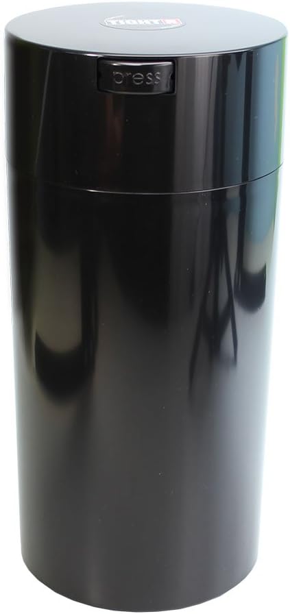 Tightvac - 5oz to 24 Ounce - Patented Airtight Container | Multi-use Vacuum Container Works as Smell Proof Containers for Herbs and Dry Goods. Black