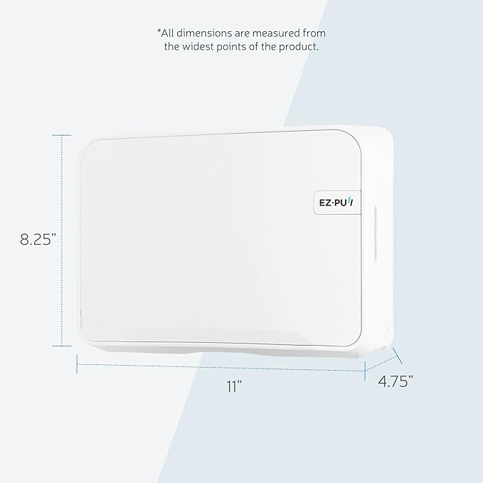 EZbrnd Wall Mount MULTIFOLD Paper Towel Dispenser for Kitchen/Bathroom/Office/RV/Airbnb, White, 3200-EZ