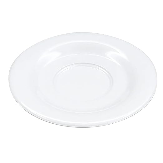 GET SU-2-DW Saucer For Coffee Cups and Mugs C-108, TM-1208 & TM-1308, 5.5", Diamond White, Small (Set of 12)