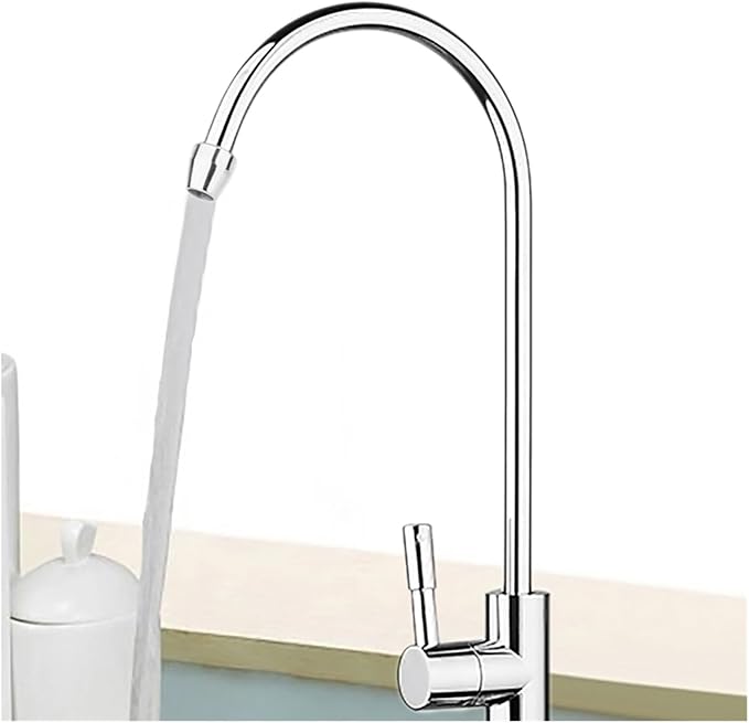 NYMFEA yaoqijie 1pc 1/4 Drinking Water Faucets 360 Degree Chrome Osmosis Drinking Water Filter Faucet Lasting
