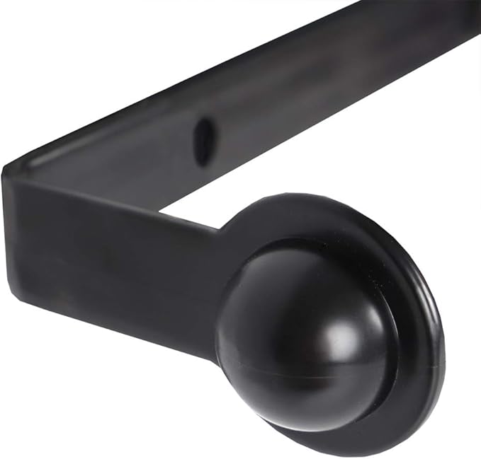 Home Basics Wall Mounted Plastic Paper Towel Holder (Black) 13" x 4.57" x 2.21"