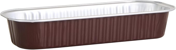 Restaurantware-6.8 Ounce 6.5 X 2.6 X 1.2 Inch Mini Cake Pans, 100 Round Baking Cup - Disposable, With Dome Lids, Coffee Brown Aluminum Cake Pans, Lightweight, For Frosted Mini Desserts