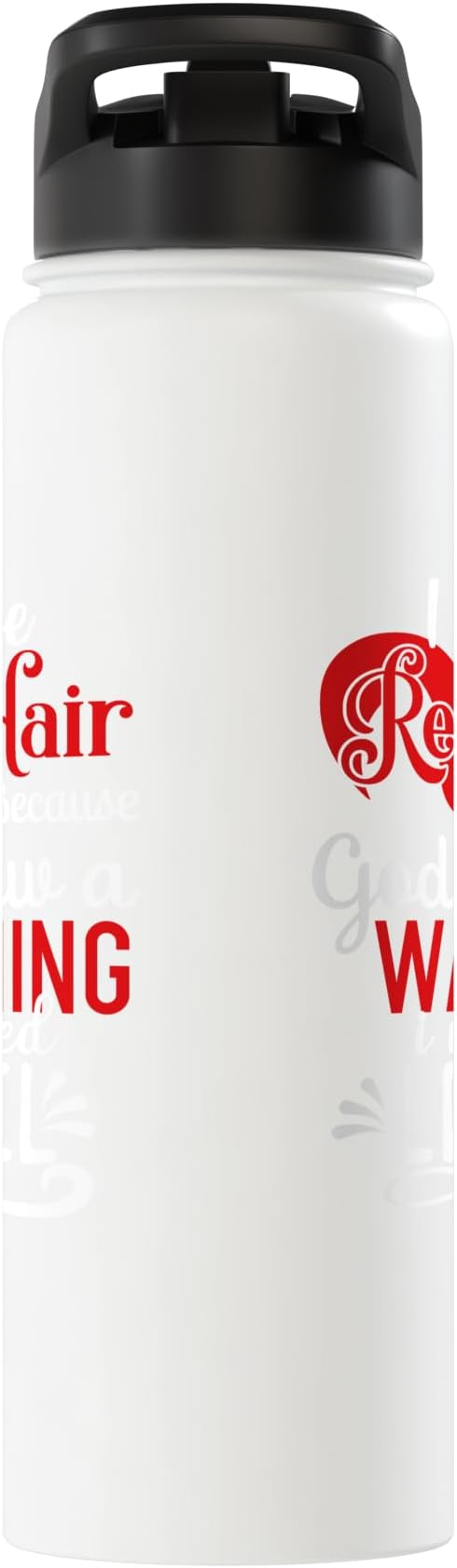 i have red hair because god knew i needed a warning label Stainless Steel Insulated Water Bottle