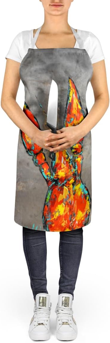 Caroline's Treasures Crawfish From Arabi Apron Cooking Kitchen Server Baking Crafts Gardening for Adult Women Men, Unisex, Large, Multicolor