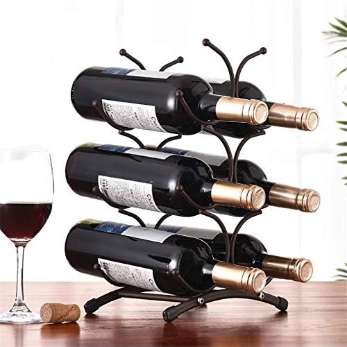 Wine Rack Metal Freestanding Kitchen Stand Wine Cabinet Grape Wine Shelf Display Bar