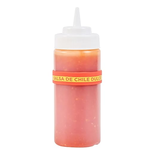 Restaurantware Silicone Squeeze Bottle Band 10 Count 2.75 Inch Dishwasher Safe Condiment Identification Band, Sweet Red Chili Red Non-Slip Label Band for Condiment Labeling at Restaurants, Food Trucks