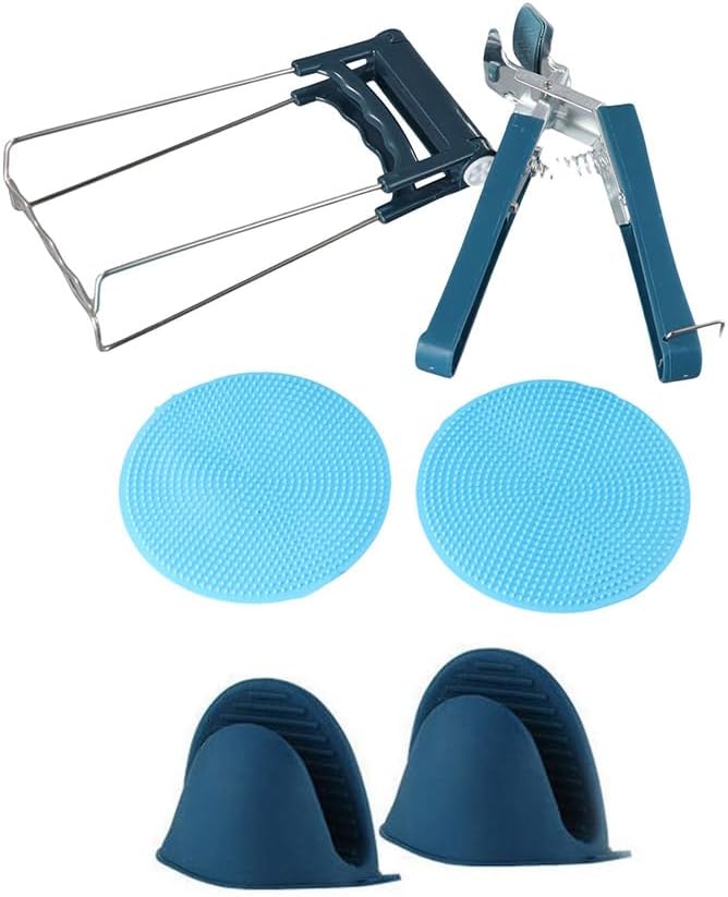 Leadigol Kitchen Hot Plate Gripper,Dish Plate Clip Anti-scald Placemat Kitchen Gadgets Dish Pad Stainless Steel Bowl Remover