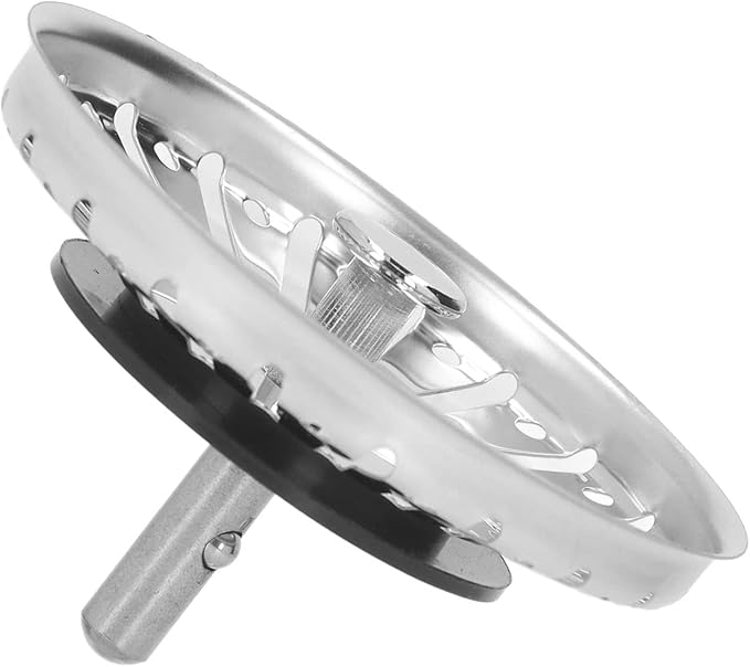 ZJchao Drain Strainer, Kitchen Drain Strainer, Rubber Stainless Steel, Thickening Basket for Standard Drains